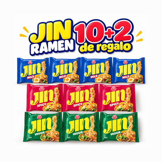 Pack 12 Jin Ramen Ottogi picante 120g oferta 10+2