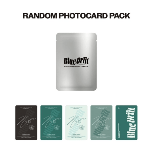 ATEEZ 8TH ANNIVERSARY EXHIBITION Blue Drift  5 Photocards | Random