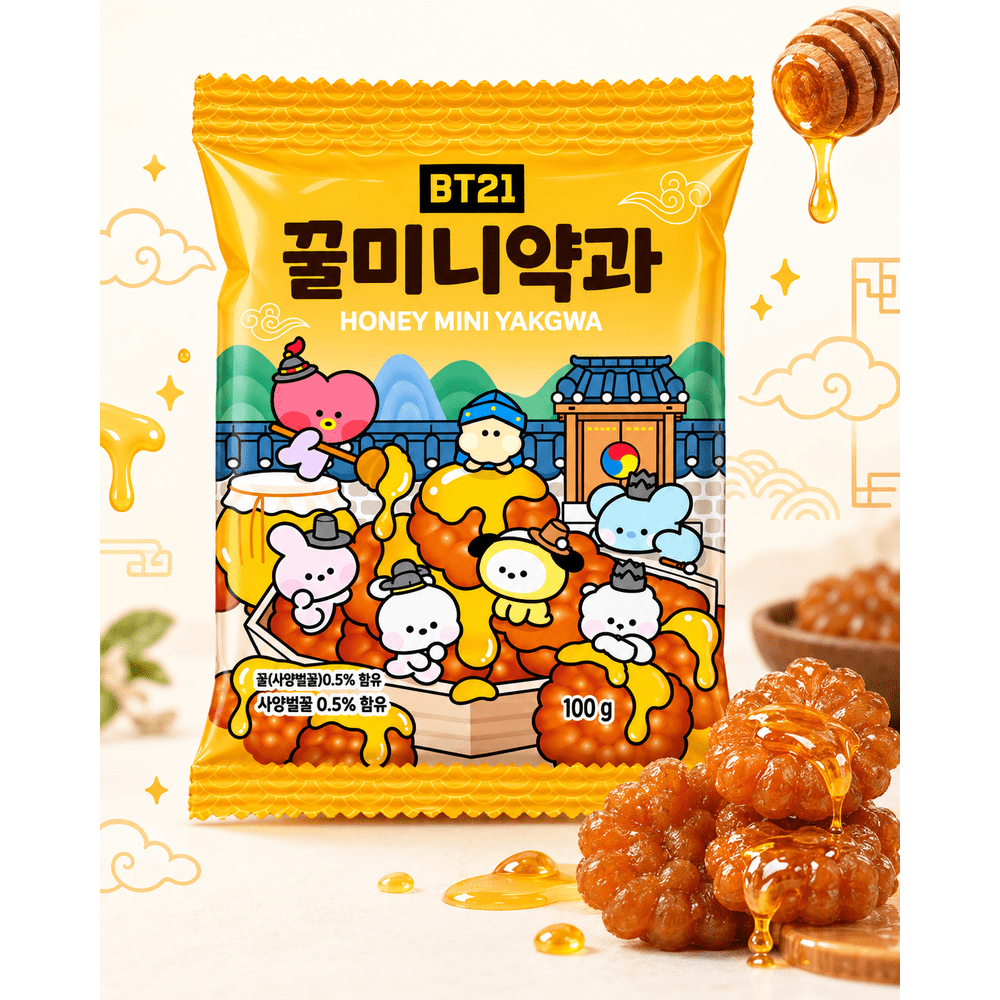 BT21 honey yakgwa snack coreano
