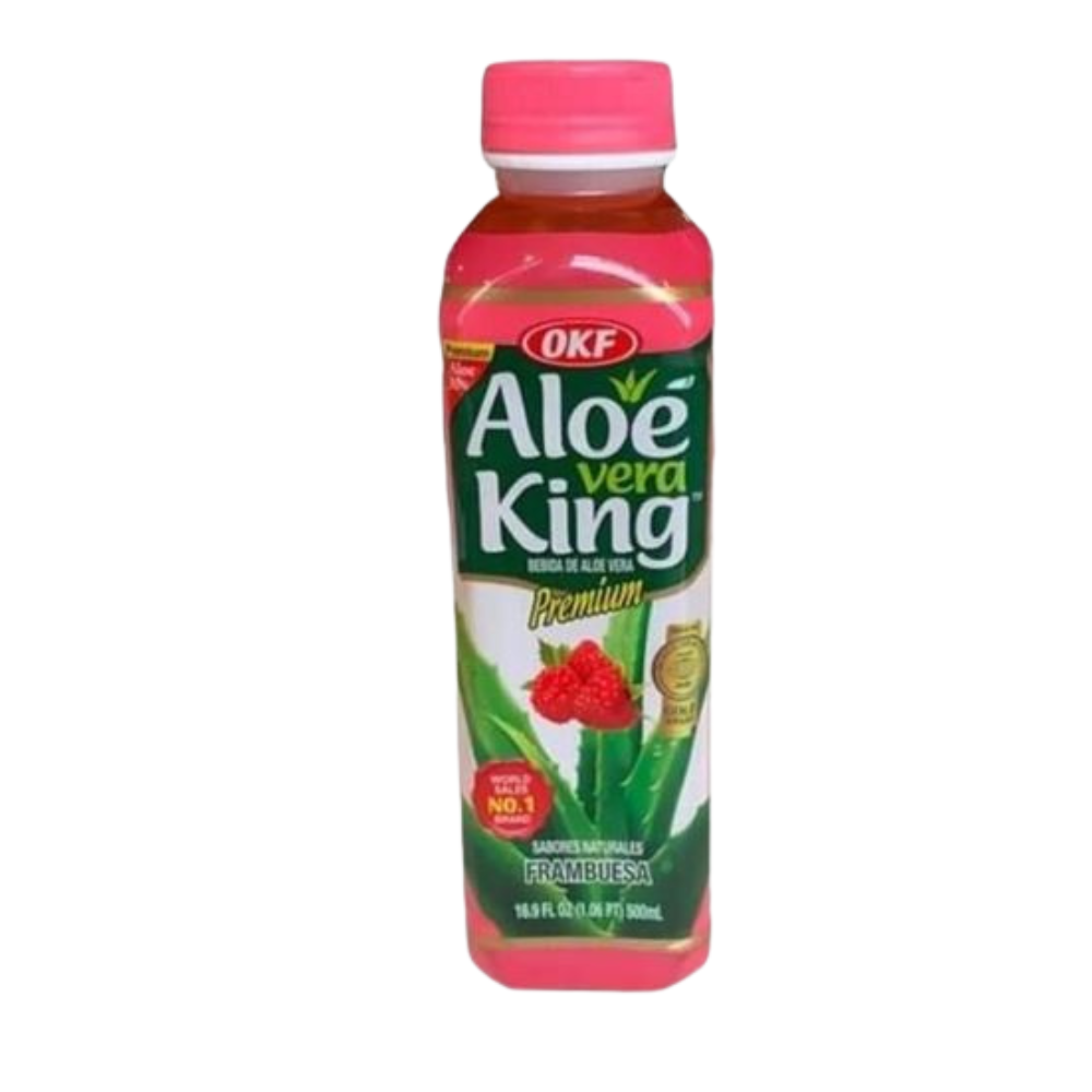 Botella bebida aloe vera sabor fresa OKF King 500 ml