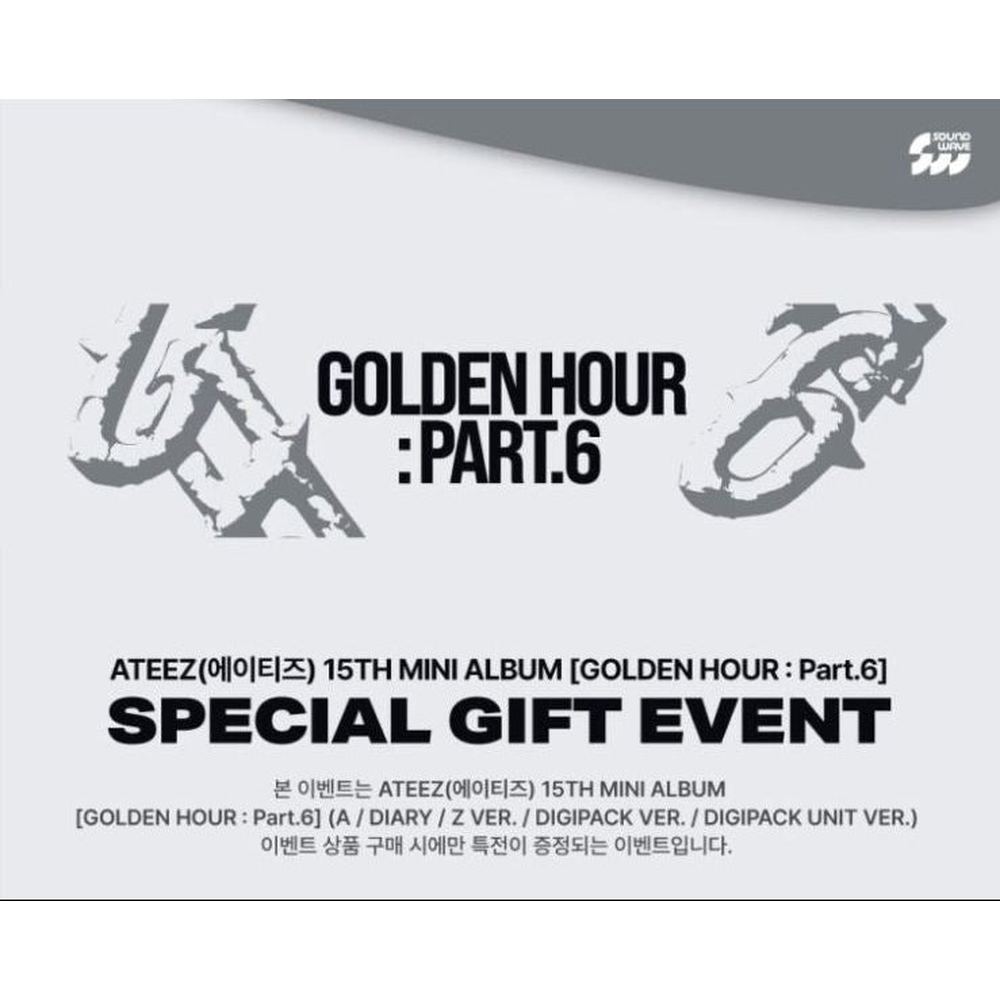Digipack ATEEZ GOLDEN HOUR Part.6 elige miembro con POB Soundwave
