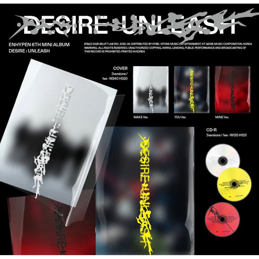 ENHYPEN DESIRE UNLEASH Standard SET | 3 Versiones