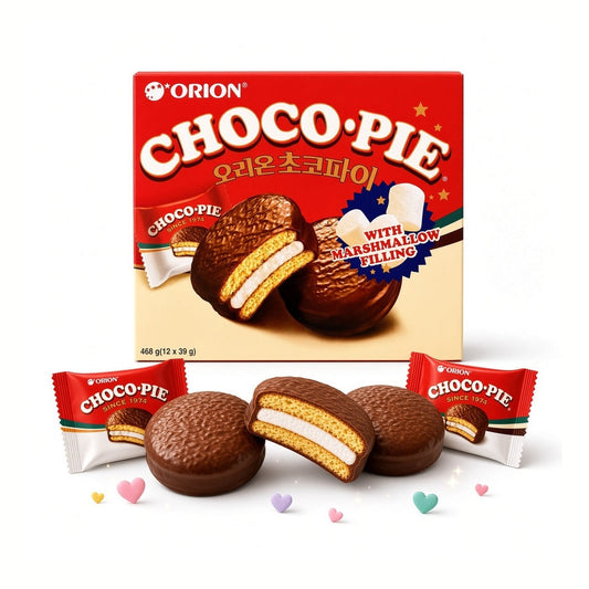Orion Choco Pie 12uds 468g | Pastelito Coreano