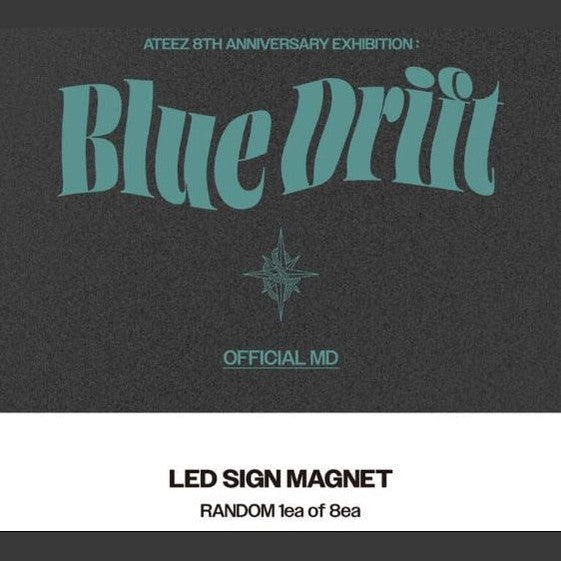 LED Sign Magnet ATEEZ 8 aniversario Blue Drift