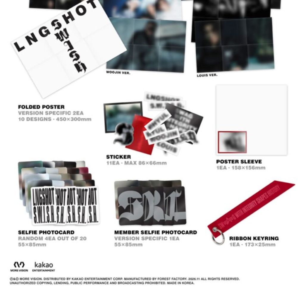 LNGSHOT S.W.I.S.H. con posters y photocards