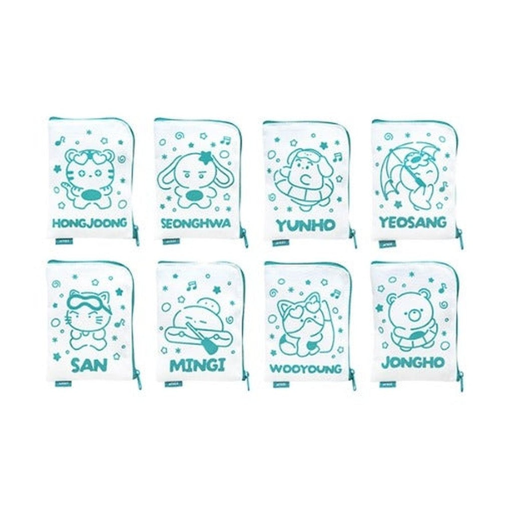 Mini pouch oficial ATEEZ Blue Drift random 10 por 14 cm