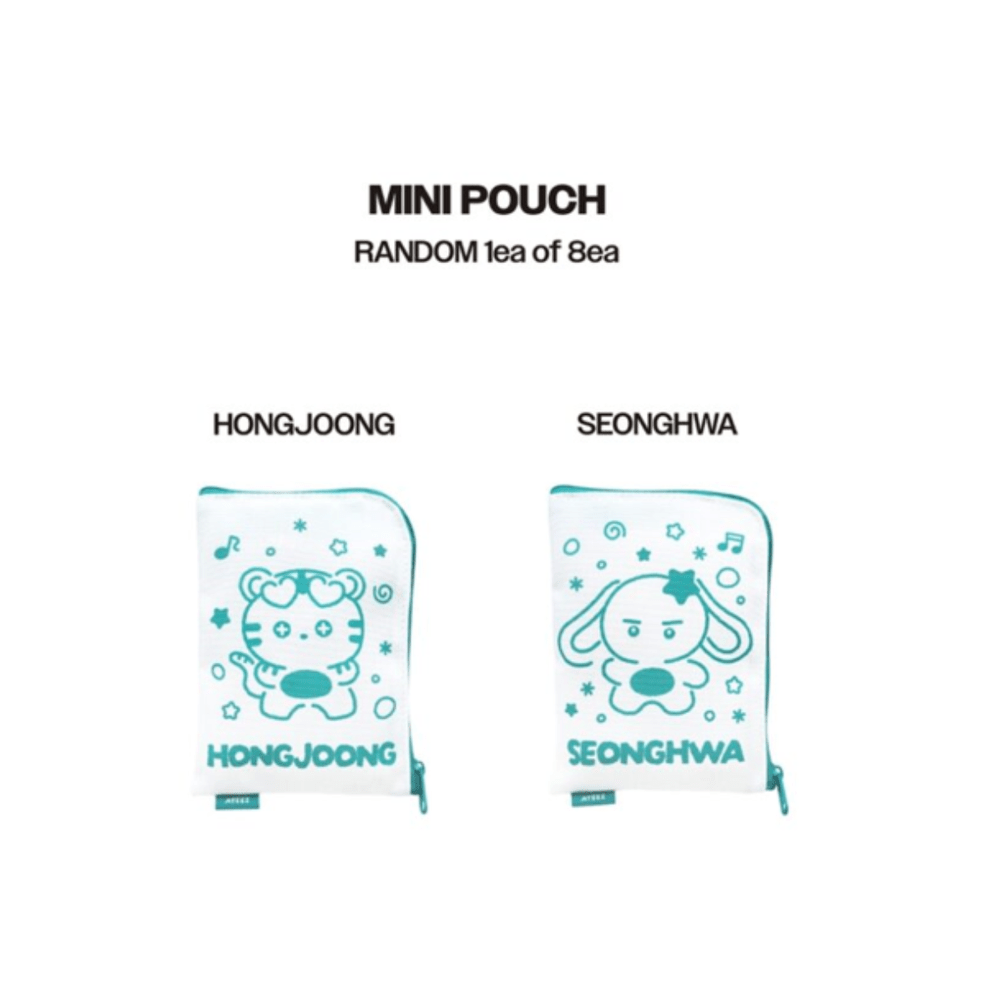 Mini pouch oficial ATEEZ Blue Drift random 10 por 14 cm