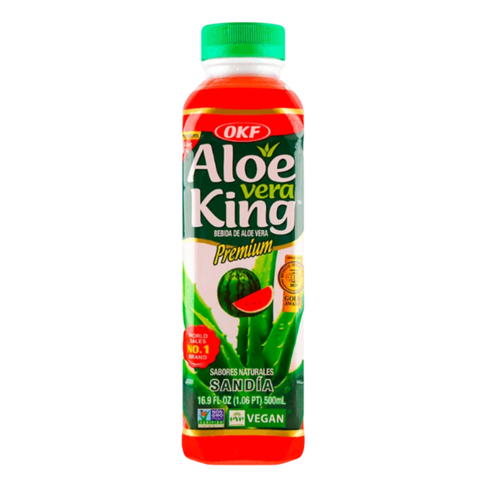OKF Aloe Vera King watermelon 500ml con trocitos de aloe
