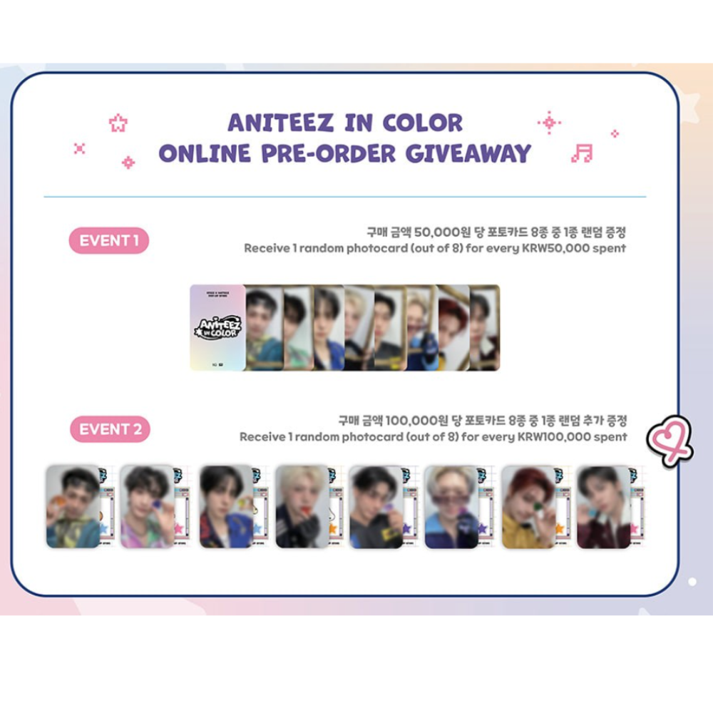 Photobook del pop-up ATEEZ x ANITEEZ con photocard