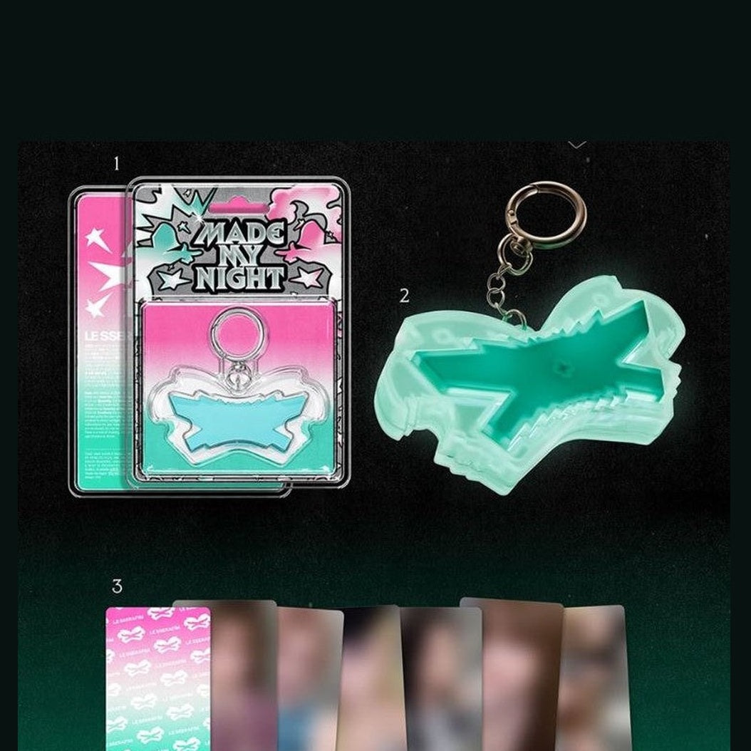 Photocards Glow Clicker Mint LE SSERAFIM Weverse POB