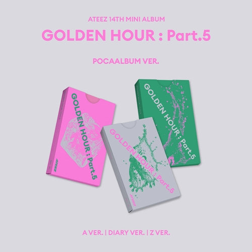 Pocaalbum oficial ATEEZ Golden Hour Part.5 random sin CD
