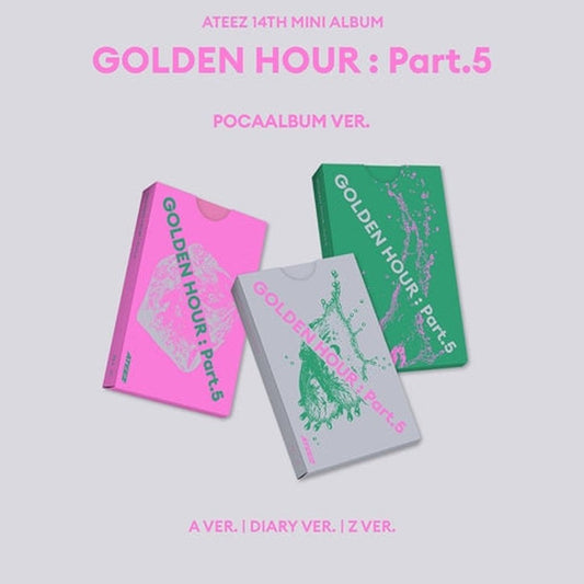 Pocaalbum oficial ATEEZ Golden Hour Part.5 random sin CD