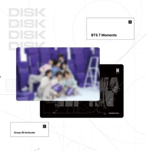 Set 7 photocards BTS 7 Moments RM Jin Jungkook