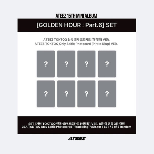 Set de 3 versiones ATEEZ GOLDEN HOUR Part.6 con POB KQSHOP