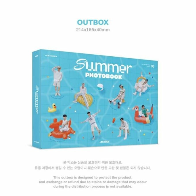 Set de verano ATEEZ con DVD, pouch y 8 photocards