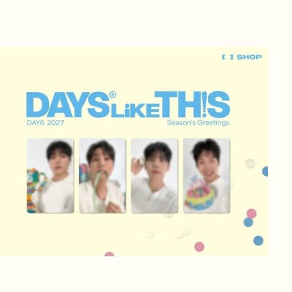 Set oficial DAY6 2027 con pouch portavasos y photocards