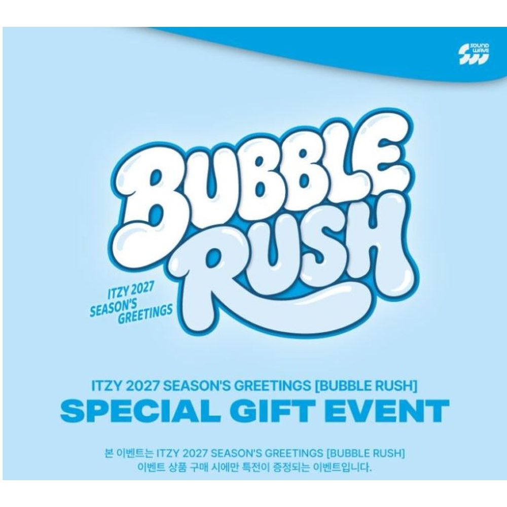 Set oficial ITZY Bubble Rush 2027: sachet y 5 photocards POB Soundwave