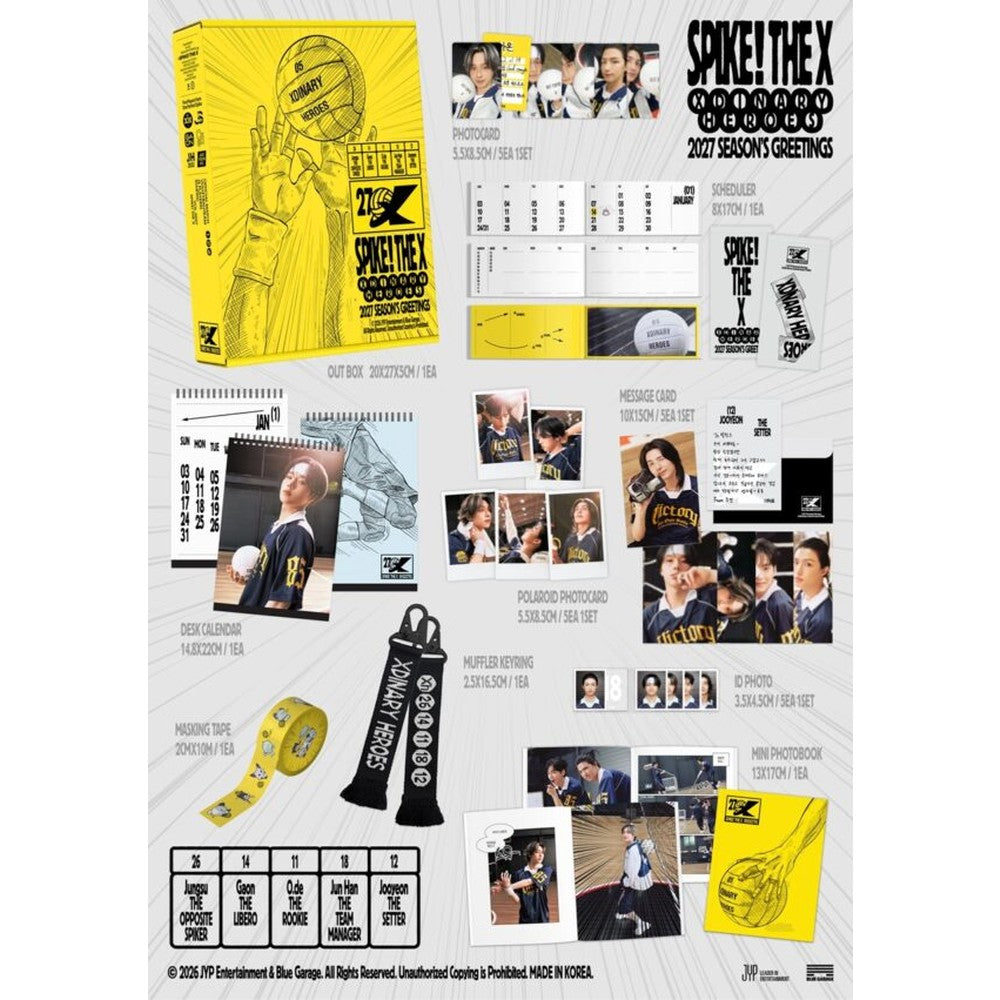 Set oficial Xdinary Heroes 2027 con llavero y photocards de 5