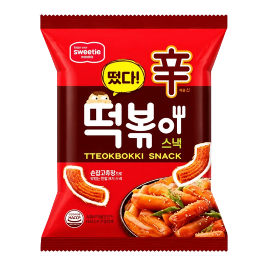 Snack tteokbokki Sweetie Korea con salsa picante