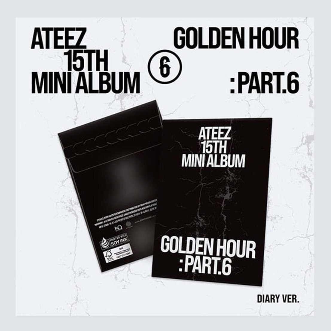 Sobre y cards oficiales ATEEZ GOLDEN HOUR Part.6 POCAALBUM