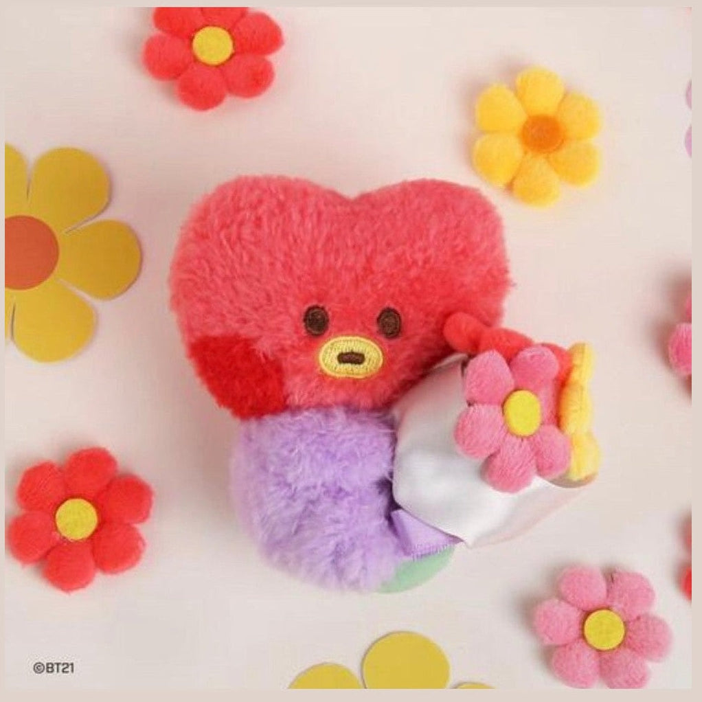 Tata Bouquet Minini plush keyring BT21