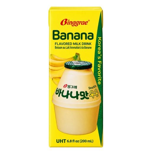 Binggrae Leche de Plátano 200ml | Bebida Coreana