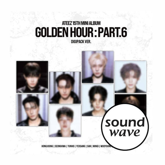 [SOUNDWAVE POB] ATEEZ – 15th Mini Album [GOLDEN HOUR : Part.6] (DIGIPACK VER.) - ATEEZ GOLDEN HOUR PART 6 - portada del producto