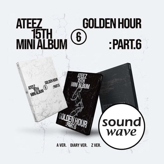 [SOUNDWAVE POB] ATEEZ – 15th Mini Album [GOLDEN HOUR : Part.6] (SET) - ATEEZ GOLDEN HOUR PART 6 - portada del producto